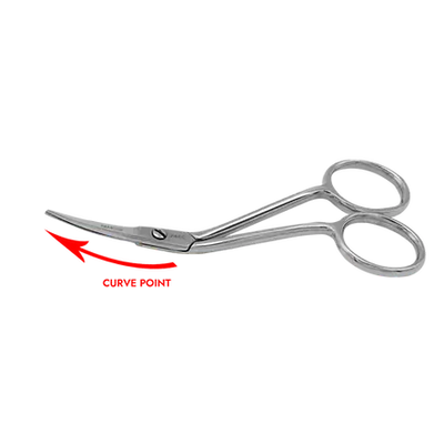 Ciseaux de broderie mini double courbés à pointe fine de 4"