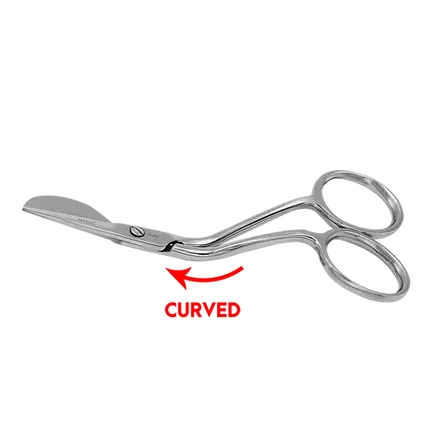 4" Mini Duckbill Applique Scissors - Silver Shimmer