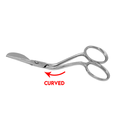 4" Mini Duckbill Applique Scissors - Silver Shimmer