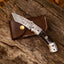 Artisan Crafted Damascus Steel Tanto Folding Knife | 3-Inch Blade, Wenge Wood Handle, Leather Sheath | Ideal Groomsman Gift - Korvel