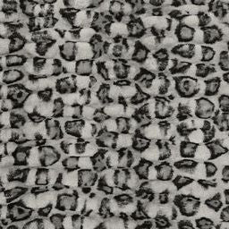Luxe Cuddle Milan Clouded Leo Silver Fabric per Yard