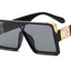 Stylish Black & White Square Sunglasses for Men & Women