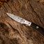 Personalized Damascus Steel EDC Folding Knife | 3-Inch Blade, Wenge Wood Handle, Leather Case | Unique Gift for Any Occasion - Korvel