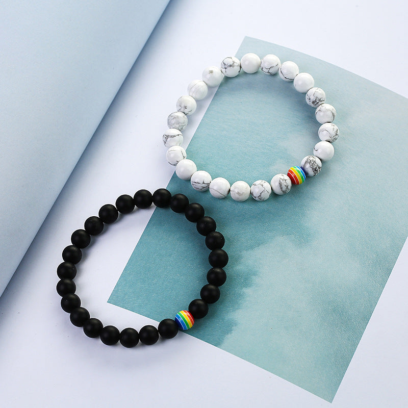 Ensemble de Bracelets Magnétiques pour Couples - Bracelets en Pierre Naturelle