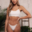 Modern Black Bikini Set with Chain Detail