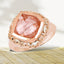 Anillo de Rutile Rosa de 3.25 Quilates Baño de Oro Rosa de 14K