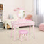 Gbruno Kids Vanity Makeup Table and Chair Set