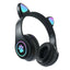 Wireless Bluetooth Cat Ears Headphones with LED Lights