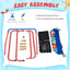 36 Inch Kids Indoor Outdoor Square Trampoline with Foamed Handrail - Blue