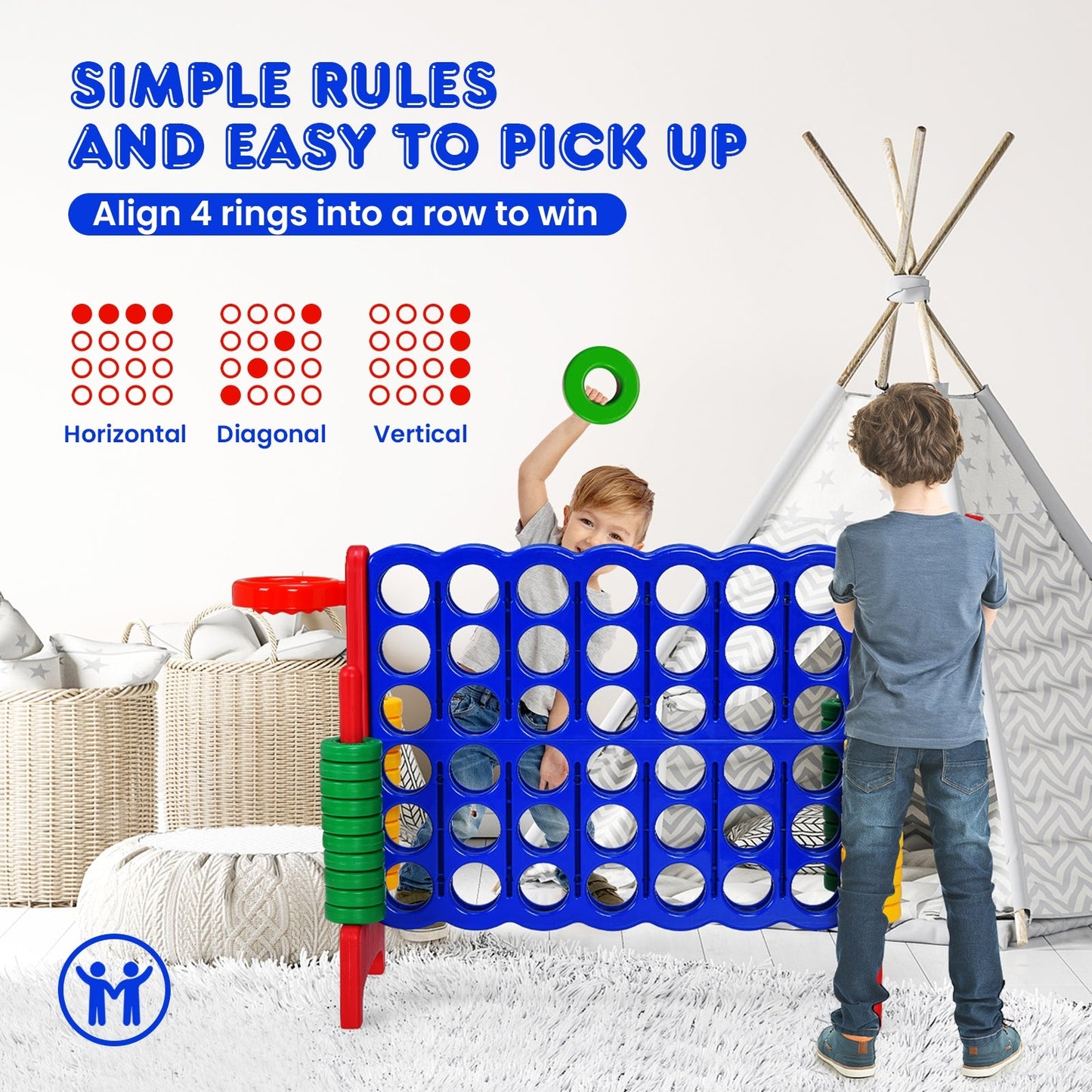 2.5ft 4-to-Score Giant Game Set - Red