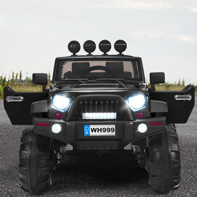 Camion électrique pour enfants 12V avec télécommande - Noir