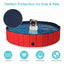 63 Inch Foldable Leakproof Pet Pool for Dogs, Cats, and Kids - Red