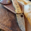Artisan Crafted Damascus Steel Pocket Knife with Engraved Brass Handle - Korvel