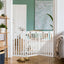 Puerta para mascotas de madera plegable independiente de 36 pulgadas - Blanca