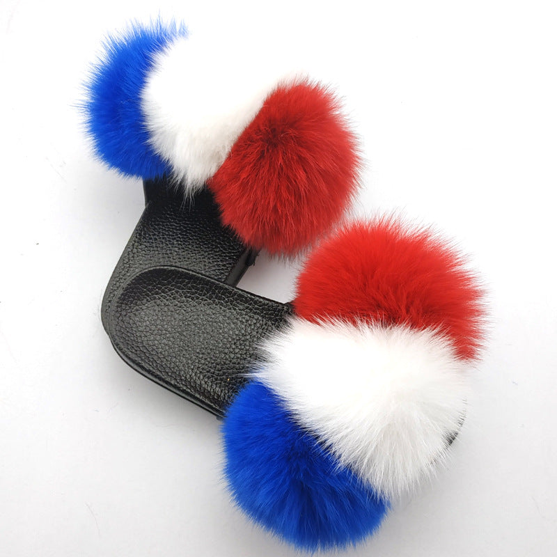Zapatillas de Piel Sintética Premium para Mujeres - Pantuflas Abiertas y Esponjosas