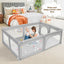 Barrière de sécurité pour bébé extra-large avec 50 balles océaniques - Gris