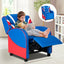 Fauteuil inclinable en cuir pour enfants avec poches latérales - Bleu