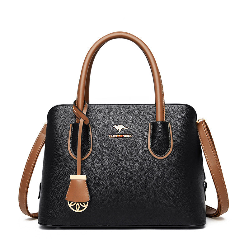 Elegante bolso de mano tipo cubo de gran capacidad para mujeres