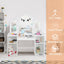 Kids Tri Folding Mirror Makeup Vanity Table Set - White
