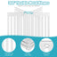 Puerta para mascotas de madera plegable independiente de 36 pulgadas - Blanca