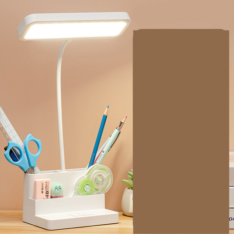Lampe de Table LED avec Rangement pour Stylos et Protection des Yeux