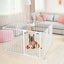Adjustable Metal Gate Play Yard - White