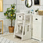 Kids Kitchen Step Stool with Double Safety Rails - Gray