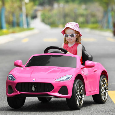 Voiture électrique pour enfants 12V avec télécommande - Rose