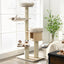 4-Layer 68.5-Inch Wooden Cat Tree Condo with Sisal Posts