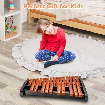 25 Notes Wooden Xylophone with Mallets - Educational Instrument