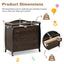 Premium Baby Changing Table with 3 Drawers and Safety Belt - Brown