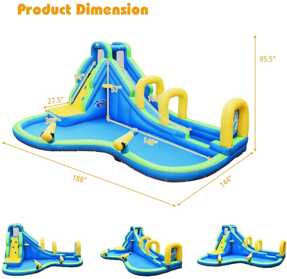Multifunctional Inflatable Water Bounce with 735W Blower