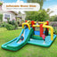 Château gonflable avec toboggan aquatique et tunnel & souffleur