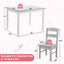 Kids 5-Piece Wooden Table and Chair Set - White