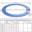 14 Feet Waterproof Trampoline Safety Pad - Blue