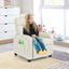 Ergonomic PU Leather Kids Recliner Sofa - White