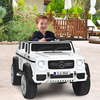 Voiture électrique pour enfants Mercedes-Benz sous licence 12V - Blanc