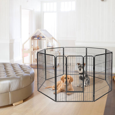 8-Panel Heavy Duty Pet Playpen with Door - 48 Inches