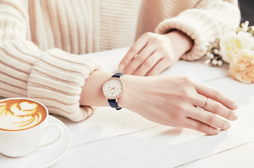 Montre de Luxe Élégante pour Femme avec Double Zircon et Chronomètre