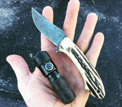Premium Damascus Steel EDC Skinning Knife for Outdoor Adventures - Korvel