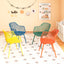 4-Piece Ergonomic Kids Chairs Set with Curved Backrest