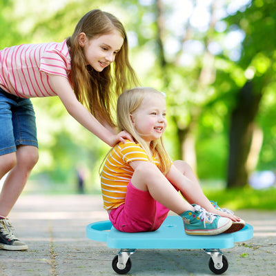 4-Piece Kids Sitting Scooter Set with Universal Casters