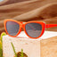 Vibrant Orange Glam G Polarized Sunglasses - Cherry Stem Style - Korvel
