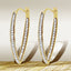 Aros de Aro de Diamante Cortado Redondo de 10K en Oro Amarillo 1/2 Cttw