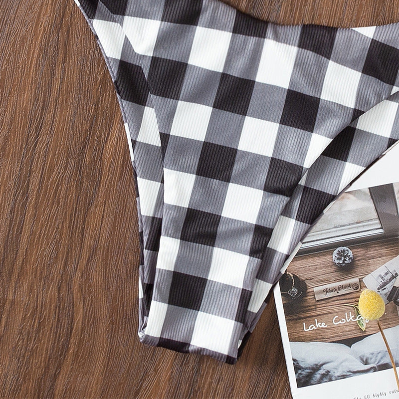 Elegant Black and White Bikini Set for Women