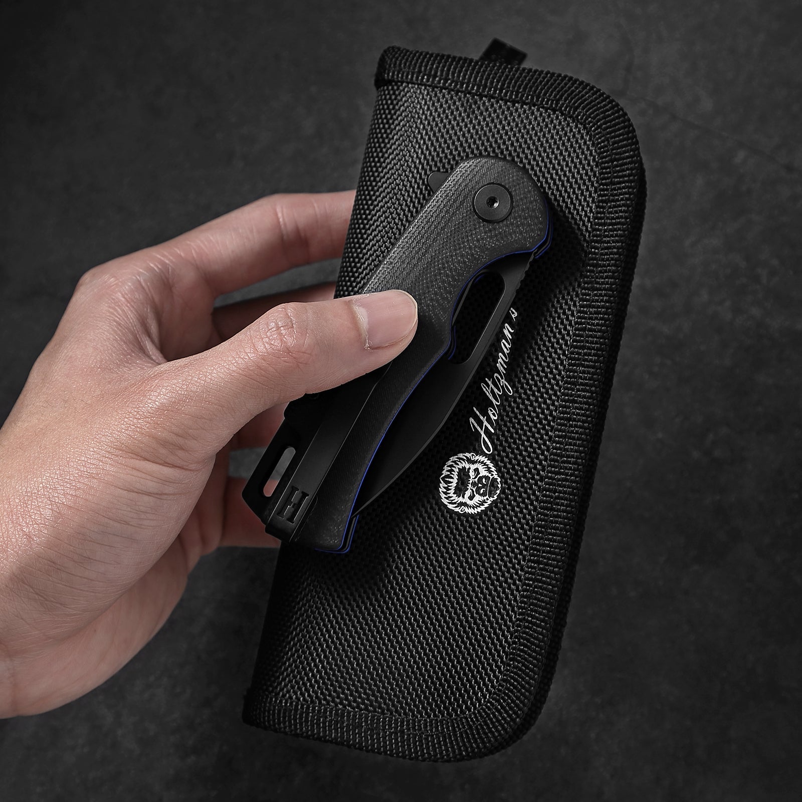 Venture Point Premium Folding Pocket Knife Gift Set for Adventurers (Black & Blue) - Korvel