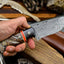 Artisan Crafted Damascus Steel Hunting Knife with Buffalo and Sheep Horn Handle - Korvel