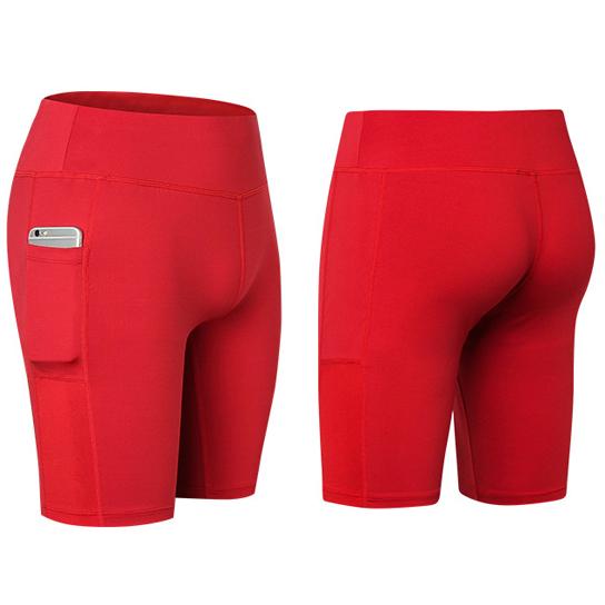 Stretchable Yoga Shorts with Convenient Phone Pocket