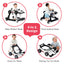 Pousseur d'activité pliable 4-en-1 - Hauteur réglable, Blanc