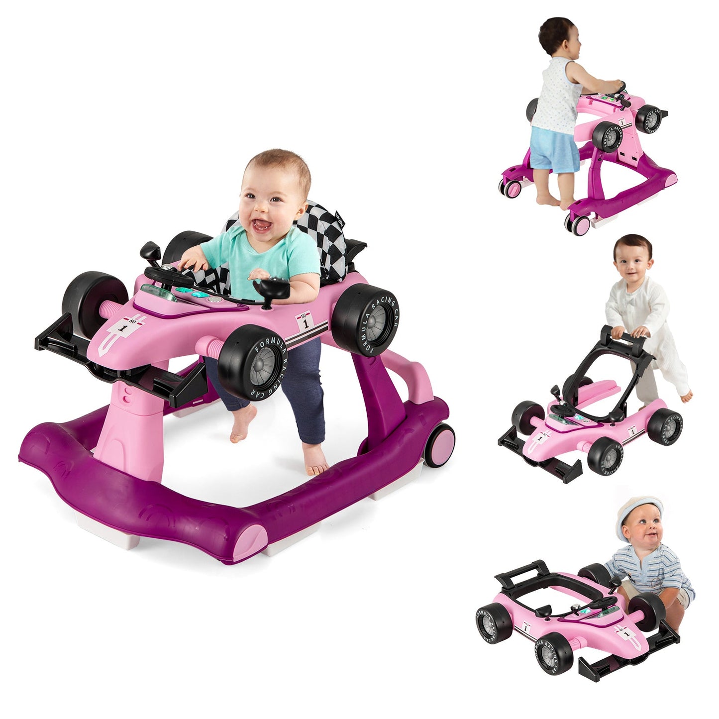 Andador Plegable de Actividad 4 en 1 - Púrpura